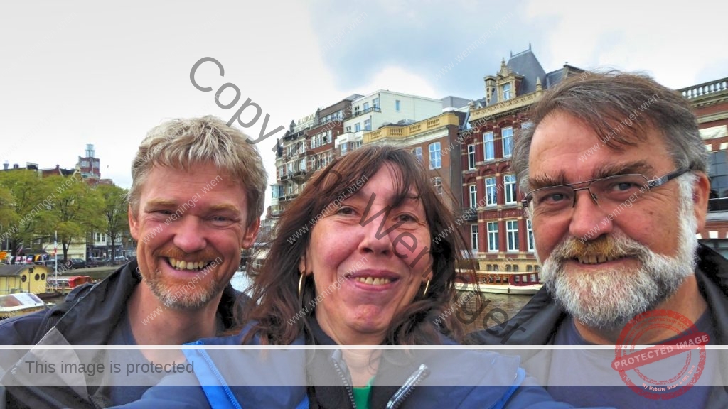 Mariella, Poldi und Stefan in Amsterdam